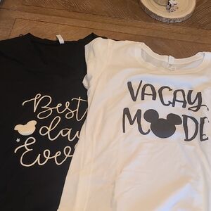 Tickled Teal Black and White Graphic Tees